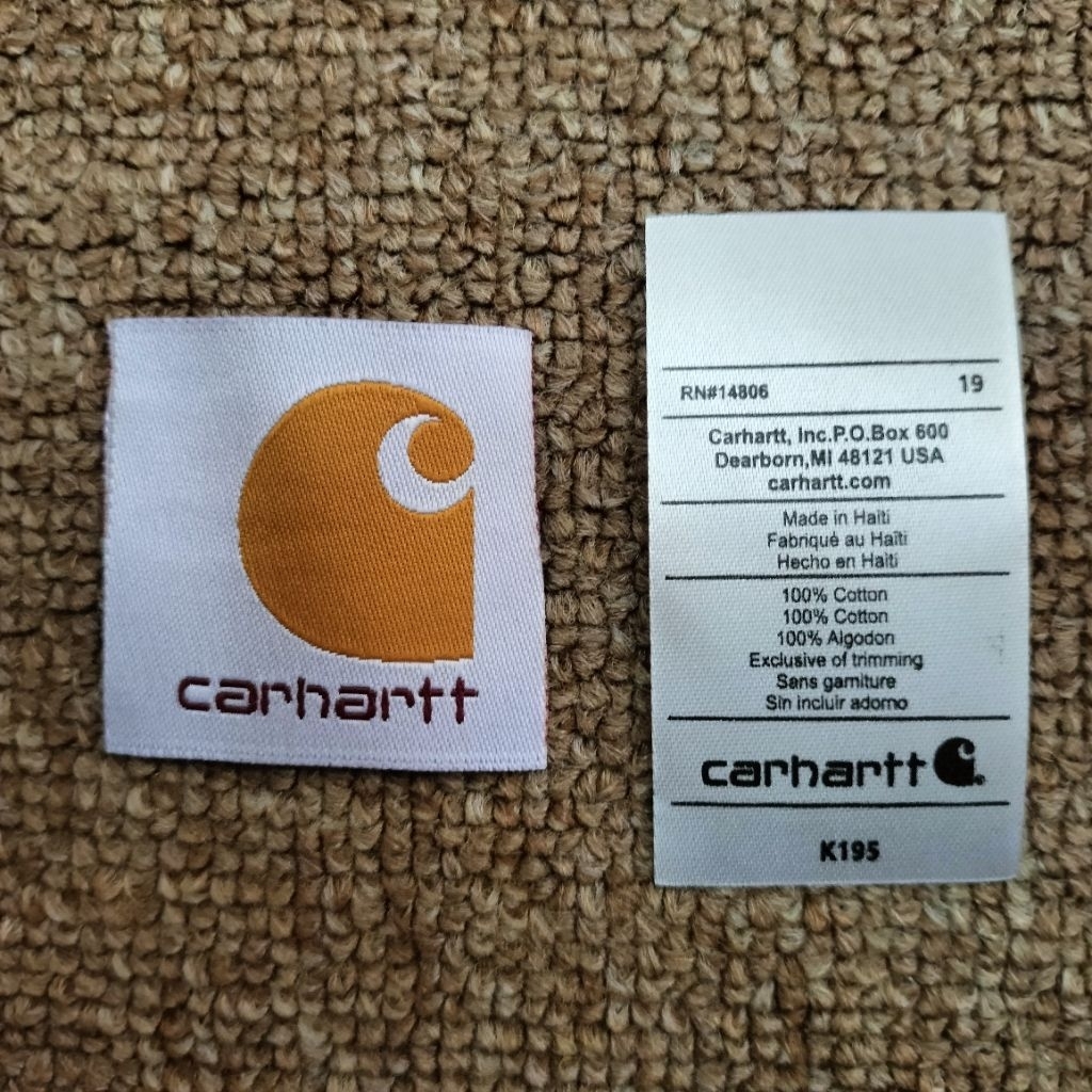 

Label Woven Sepaket Washing High Quality Carhartt