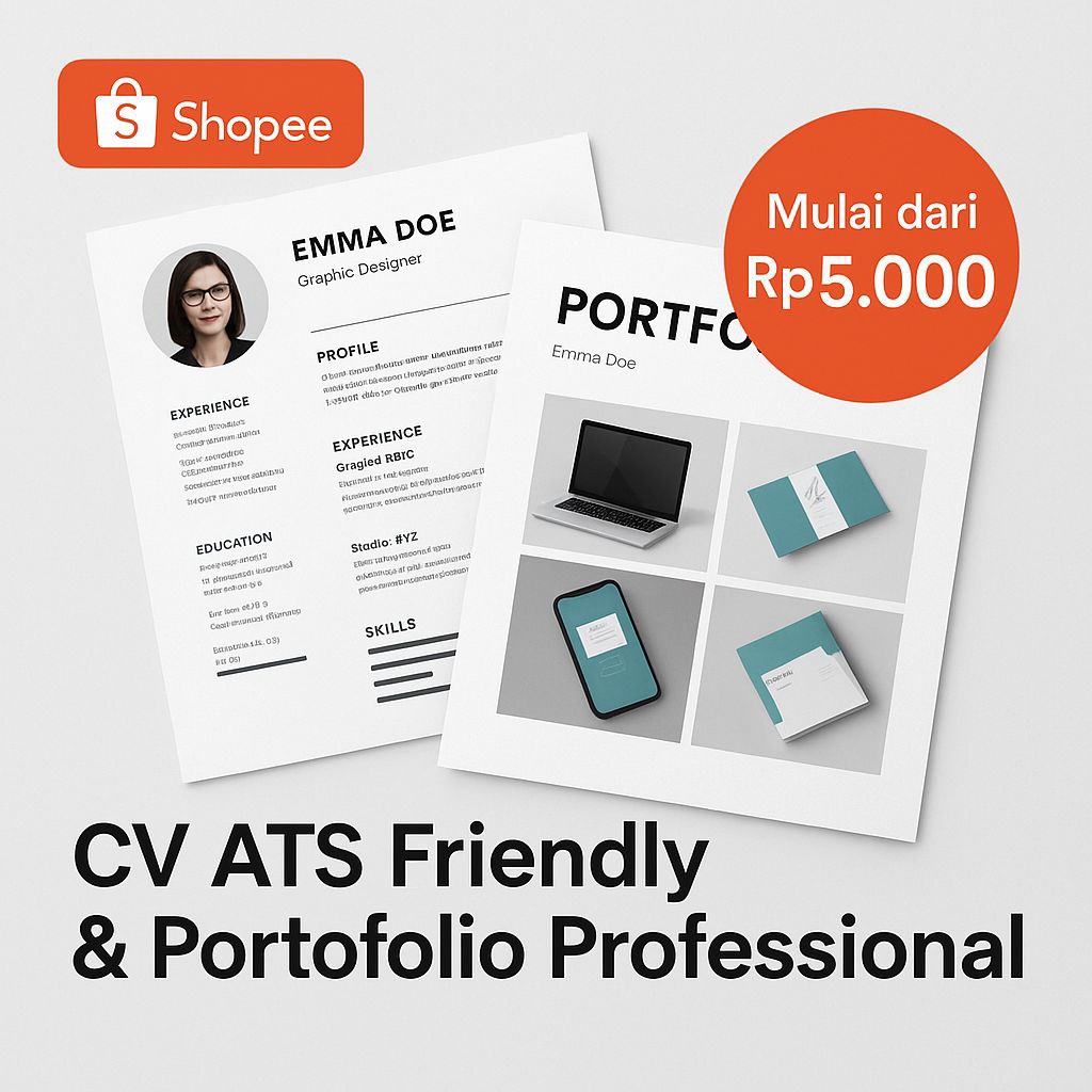 Jasa Pembuatan CV - Portofolio - Surat Lamaran - Surat Cuti - Surat Resign - Edit Pas Foto