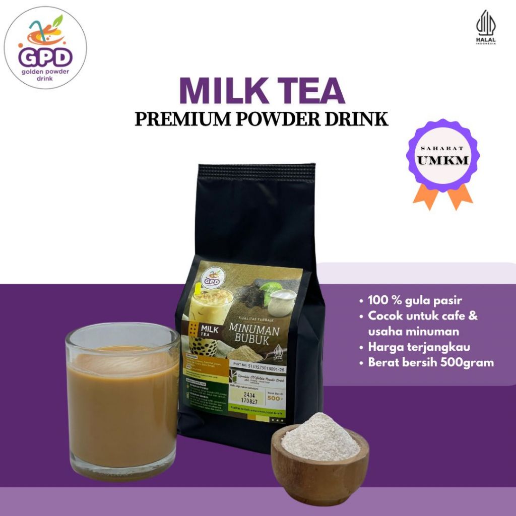

Bubuk minuman Premium - Milk tea 500gr - Golden powder drink