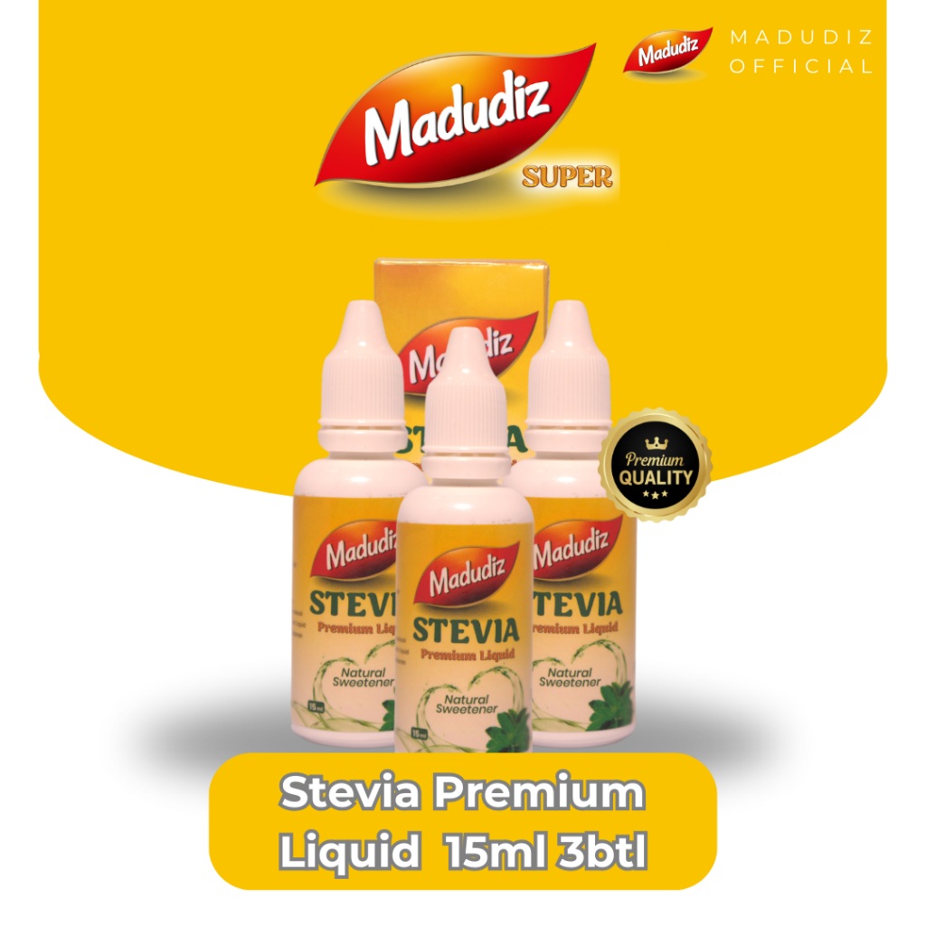 

Promo Madudiz Stevia Premium Liquid 15ml Paket 3 Botol – Pemanis Alami Dari Ekstrak Daun Stevia