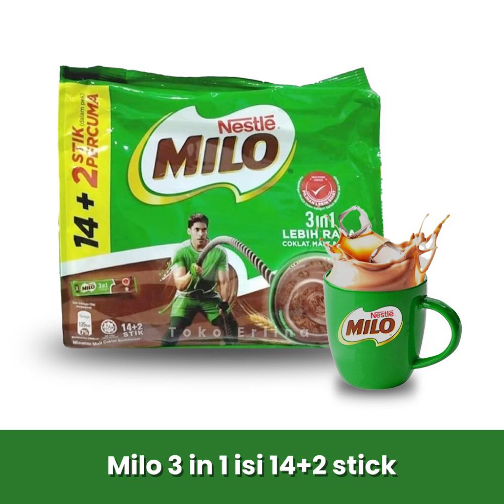 

Susu Milo 3 in 1 Malaysia 16 sachet