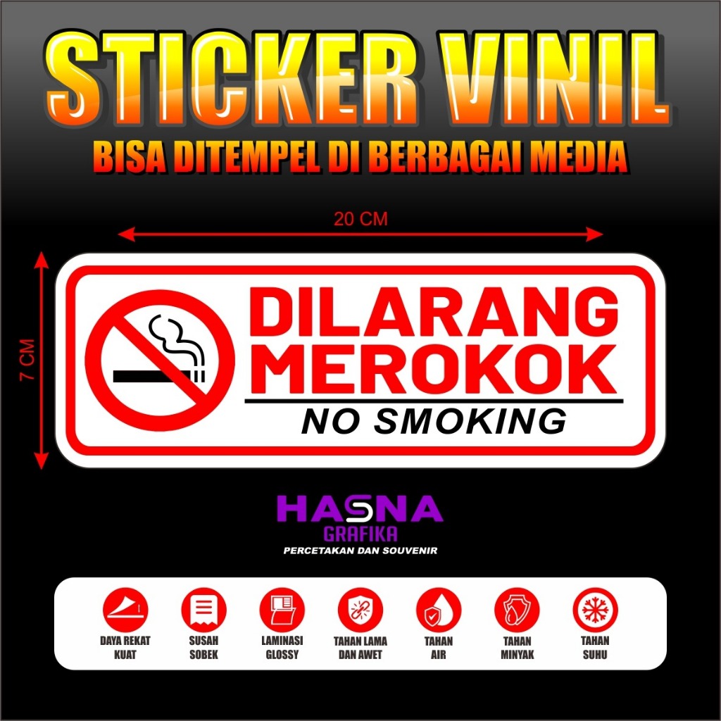 

Stiker / Sticker Di larang merokok