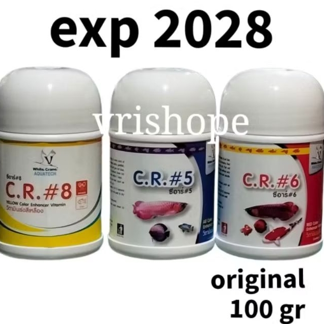cr5 cr6 cr8 color rich vitamin pewarna arwana diskes.louhan isi 100 gr  botol original