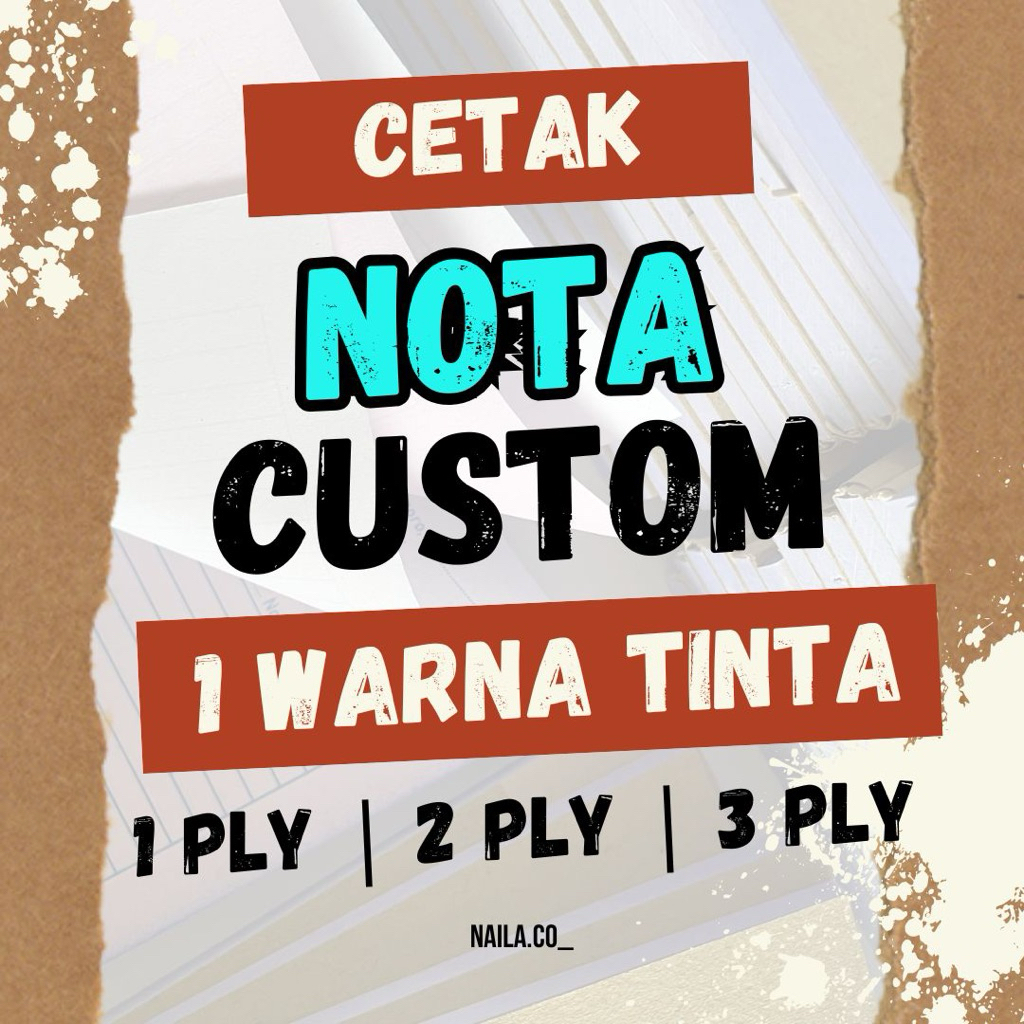 

Cetak Nota 1 Rim 1 Warna Custom ( NCR INVOICE BON )