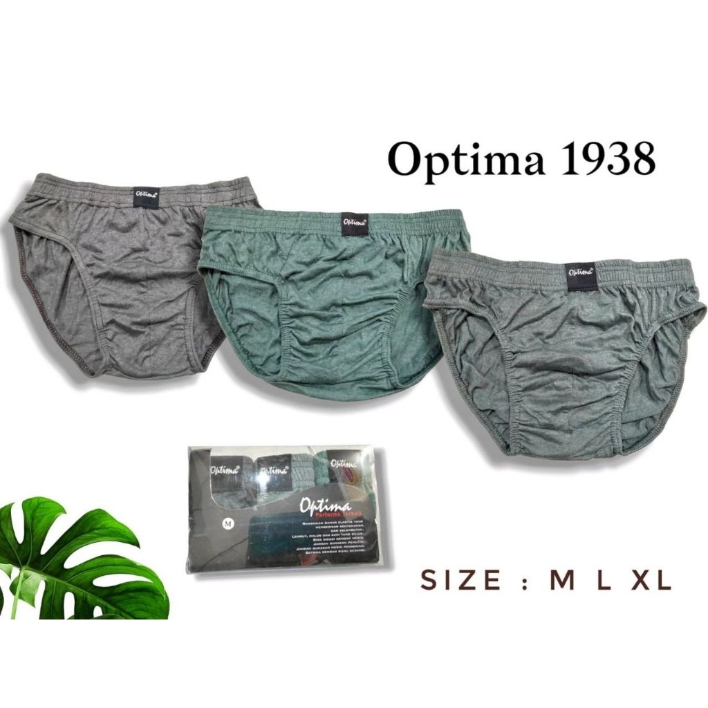 celana dalam pria optima. 1 pac= 3 p