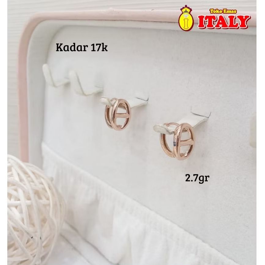 anting emas tua variasi letter CD