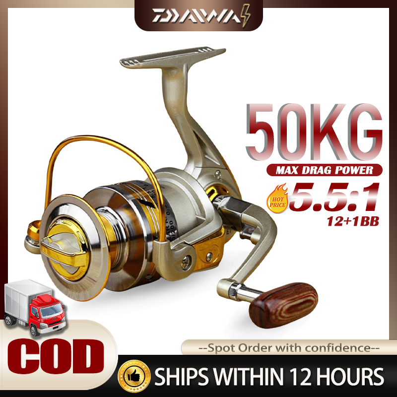 DAIWA reel pancing asli besi fishing reel 10kg Reel Pancing Murah Kuat Power Handle/ spinning reel 5