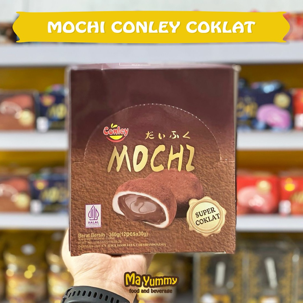 

Mochi Conley Super 360gr Kemasan Box ( Isi 12pcs Mochi ) | Mochi Viral Tabur Kelapa dan Super Cokelat Double Choco Enak Kenyal Lembut Manis