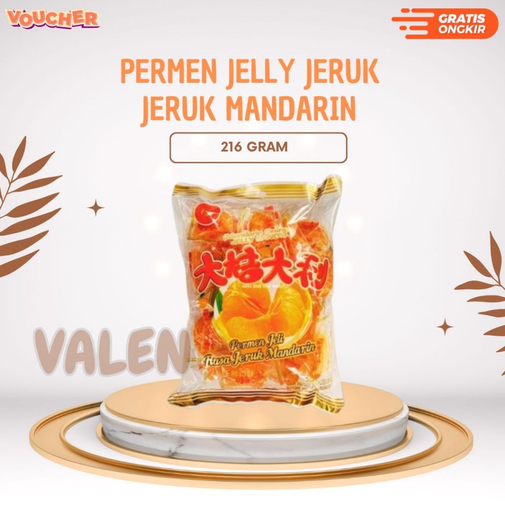 

Permen Jelly Jeruk / Permen Jeli Jeruk Mandarin 216gr / Orange Jelly