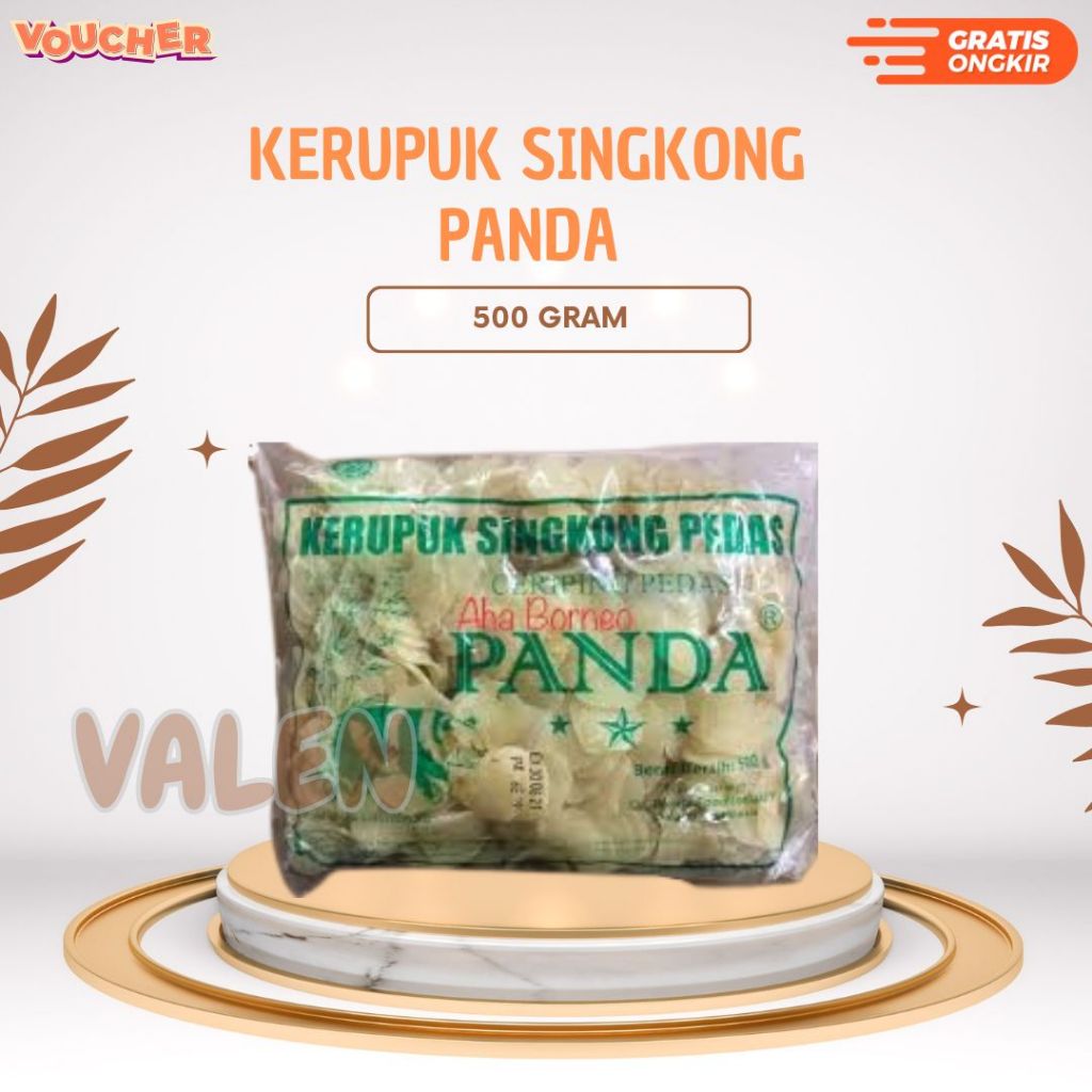 

Kerupuk Singkong Pedas PANDA 500 gr / Ceriping Pedas Mentah