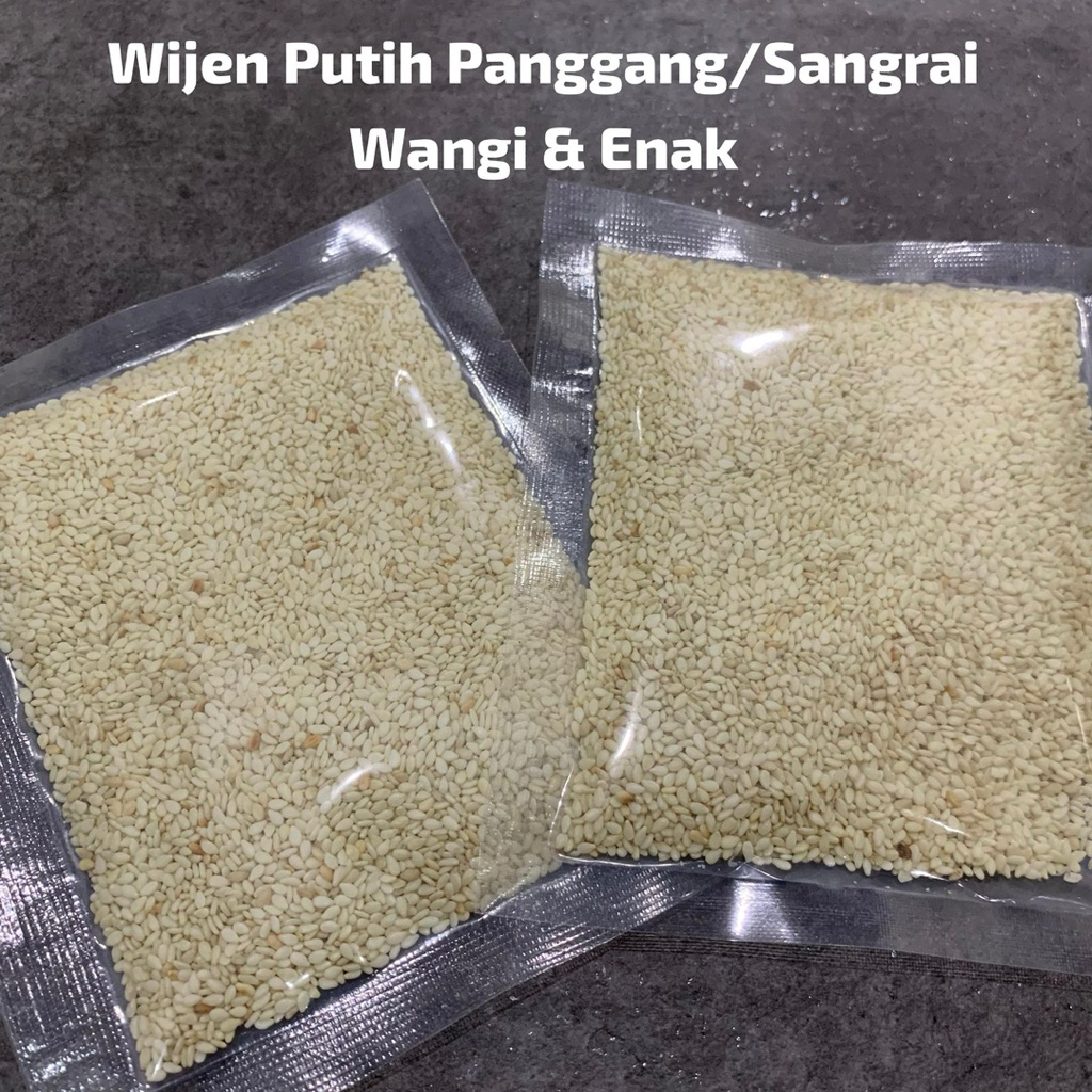 

wijen putih sangrai isi 25 gram & 50 gram