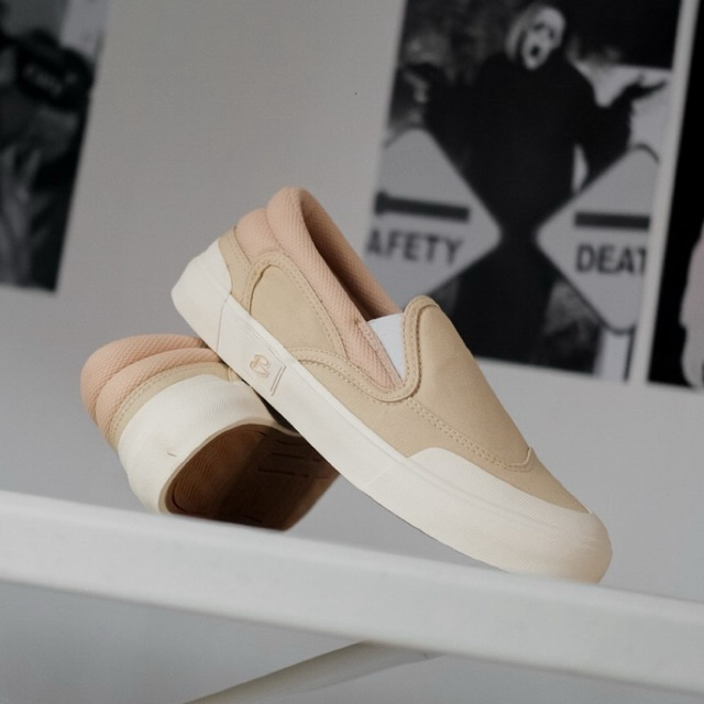 PATROBAS Sepatu Patrobas Cloud Slip On Beige Original Made In Indonesia