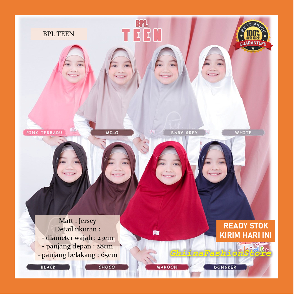 Bpl Teen Miulan Hijab -Bergo Serut Bahan Jersey