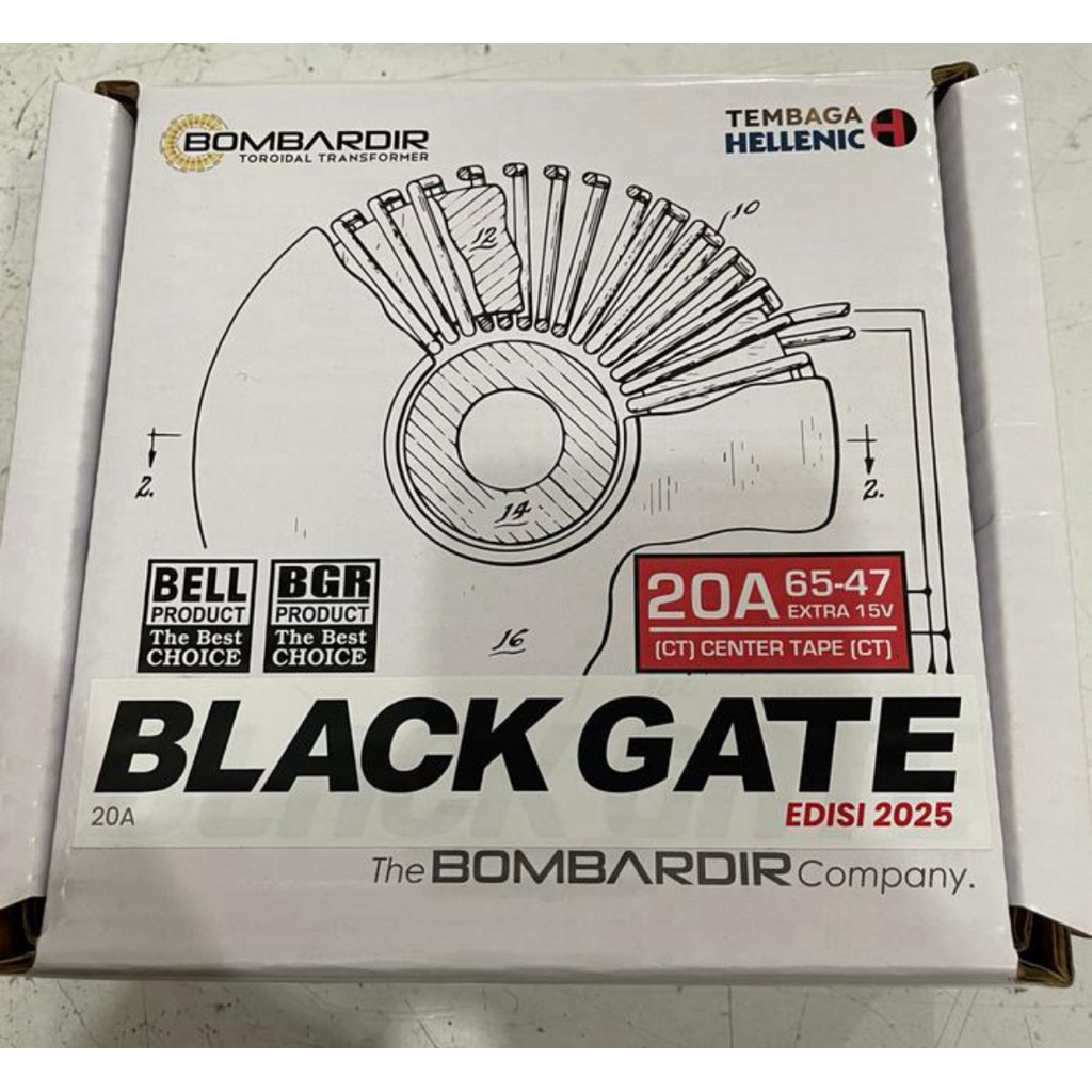 TRAFO TOROID 20A 47V 56V CT BLACKGATE DONUT TRAVO BOMBARDIR ORIGINAL 1