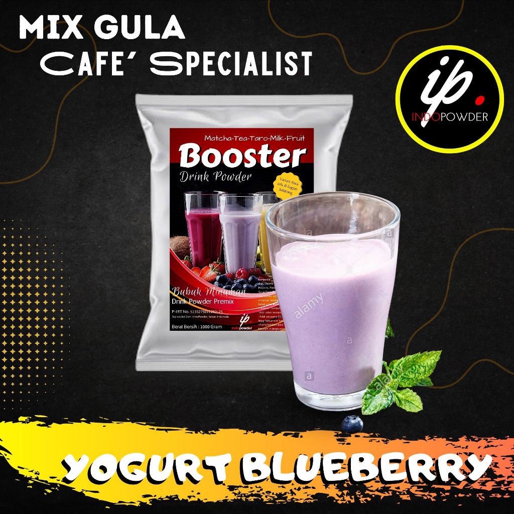 

IP Jakarta - Bubuk Minuman rasa YOGURT BLUEBERRY 1Kg untuk Cafe, Waralaba dan Usaha Minuman Kekinian