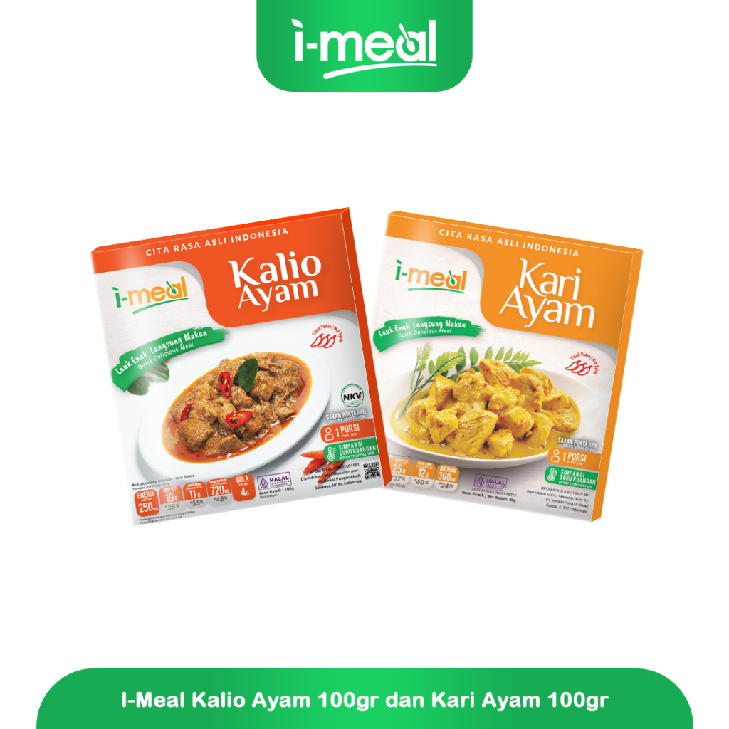

I-Meal Kalio Ayam dan Kari Ayam i-meal Siap Makan