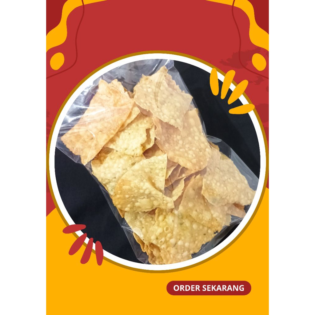 

keripik pangsit 500gr/ keripik bawang/keripik pangsit/keripik aceh