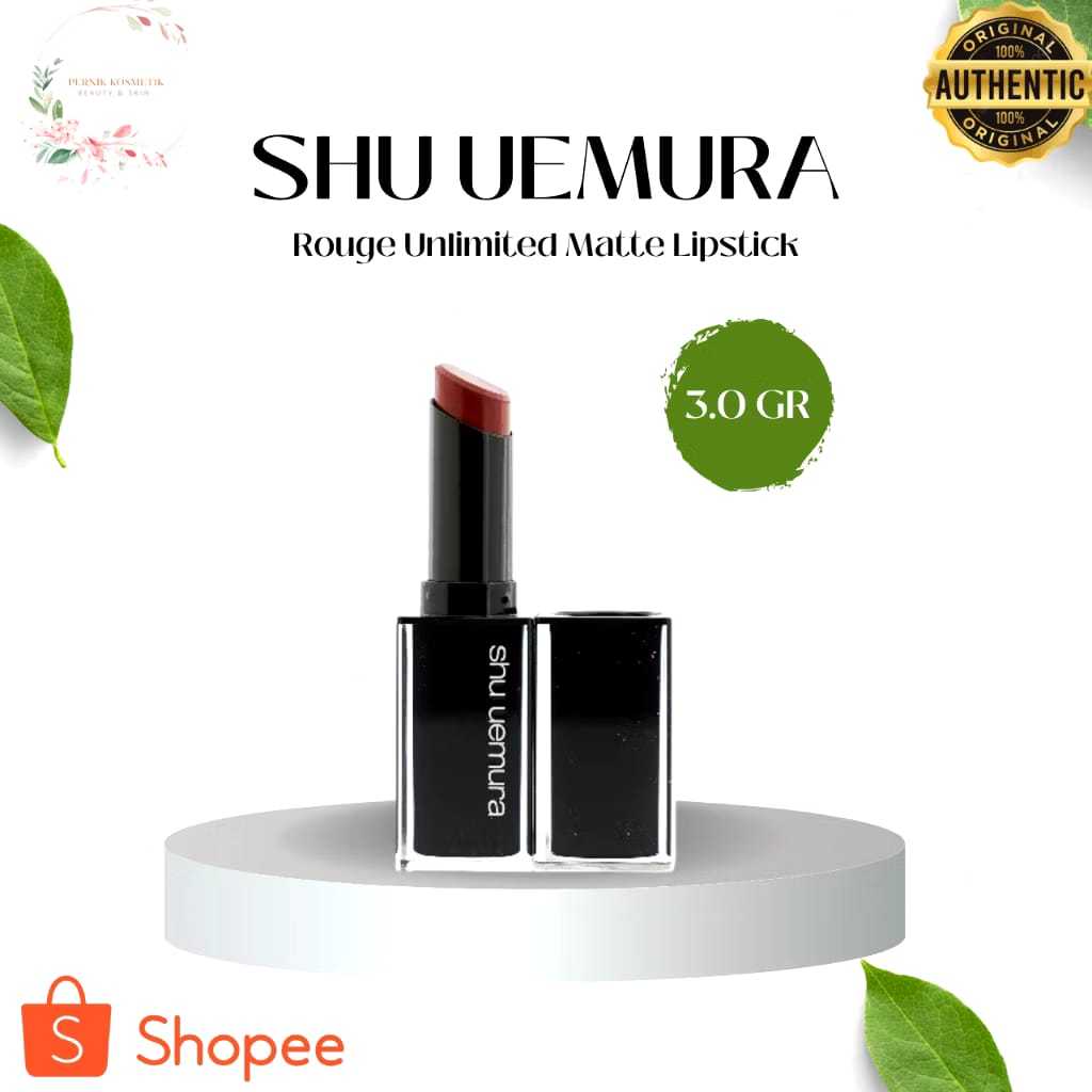 Lipstick Shu Uemura Rouge Unlimited Matte Lipstick Fullsize Original Exp 2027 Lipstik Lips Lip stik