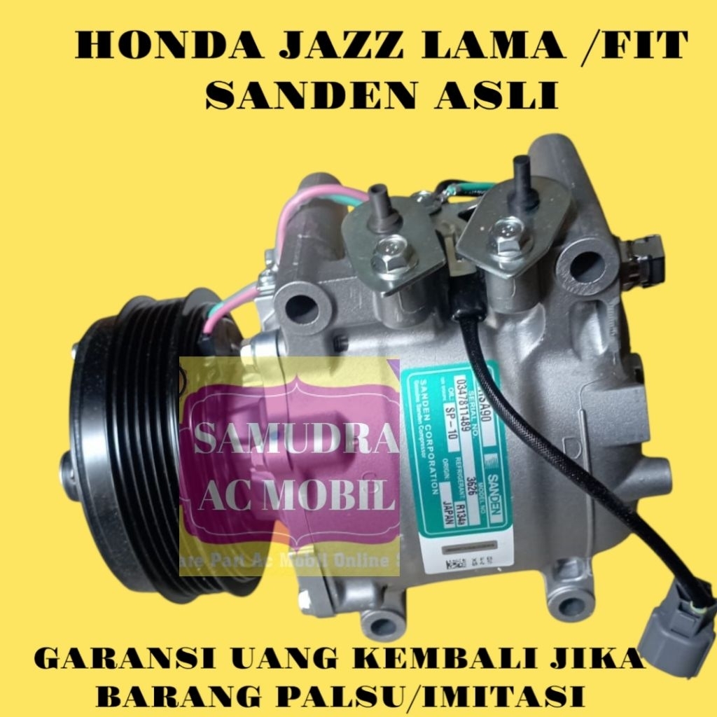 Compresor Kompresor AC Honda Jazz Old  Idsi  - Sanden Asli