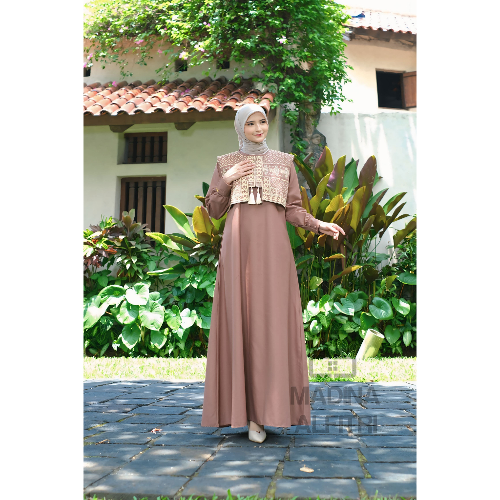 Gamis Guzel Madina Alfitri | Bordir Toyobo