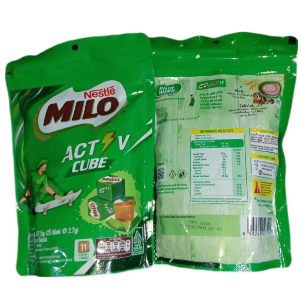 

Milo Active Cube Cokelat Blok 67.5gr