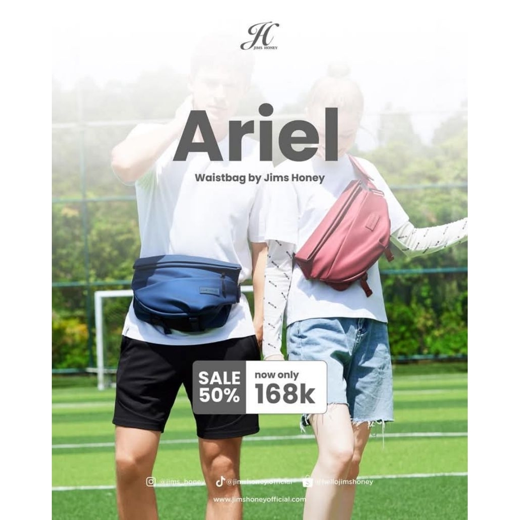 JIMS HONEY ARIEL BAG TAS DADA TAS PINGGANG PRIA TAS PINGGANG WANITA TAS ANTI AIR TAS WATERPROOF JIMS