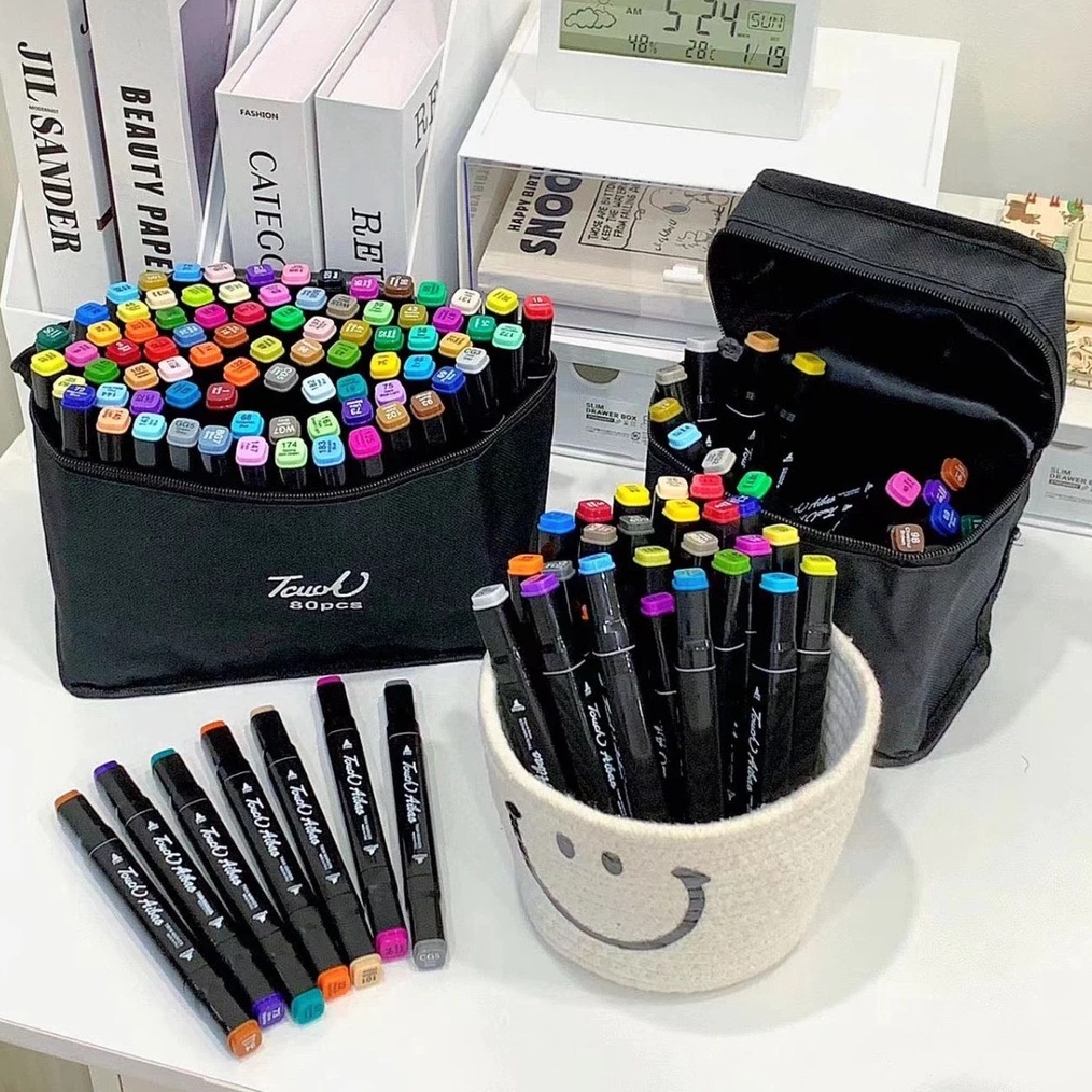 

KODE Y97S AOYING Spidol Warna Warni 1 Set Sketch Marker 2 Tip Touch Marker 4868 Warna