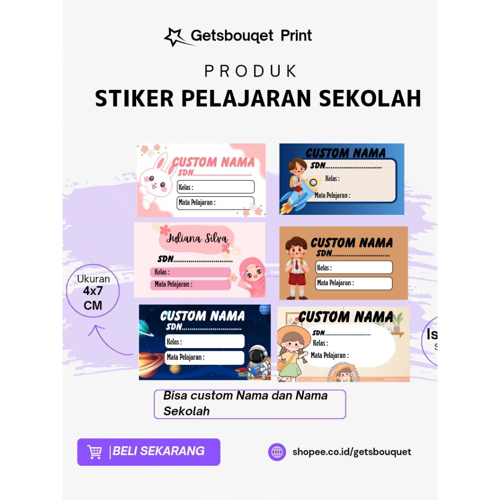 

Getsbouqet Print _ Stiker Buku Mata Pelajaran