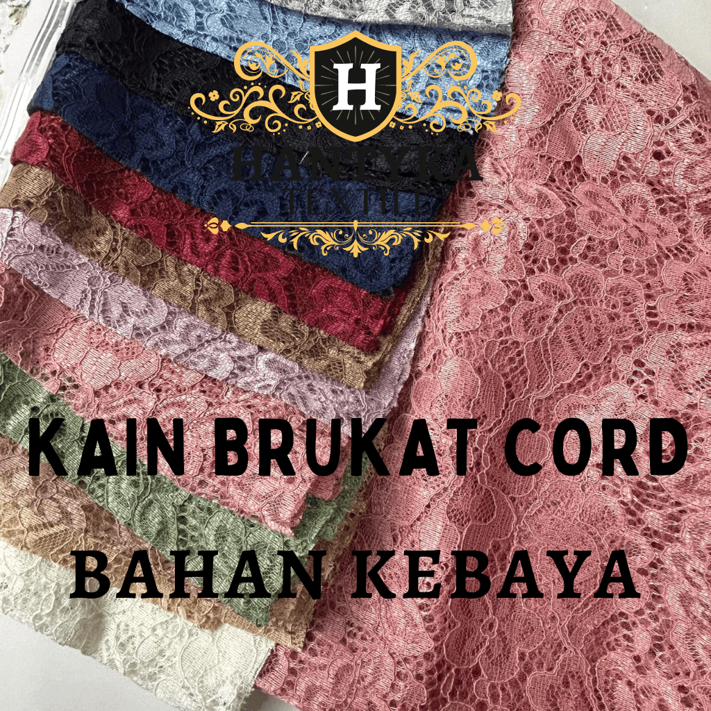 BROKAT LACE CORDNELLY TULANG Halus Premium Mewah Termurah CORD BROKAT KAIN KORNELI BRUKAT CORNELI