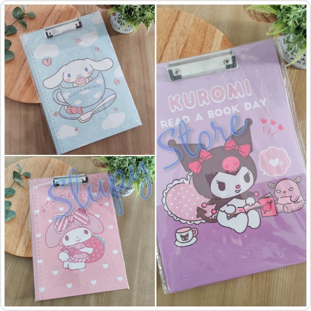 

SLP Papan Jalan Alas Ujian Clipboard My Melody Kuromi Cinnamoroll
