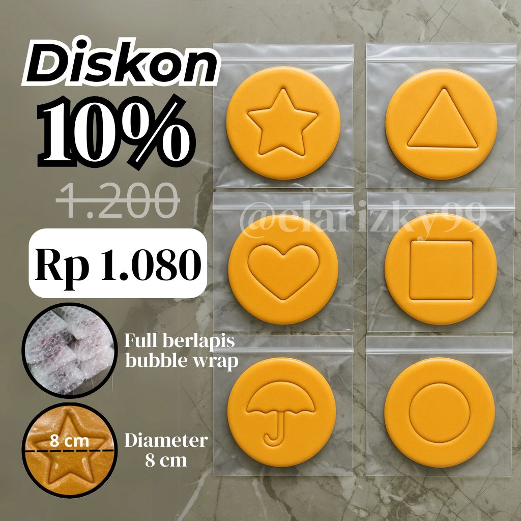 

PERMEN DALGONA FREE TUSUK GIGI - PERMEN DALGONA SQUID GAME - DIAMETER 8 CM - Permen Viral Korea Kesukaan Anak-anak Mainan Anak-anak