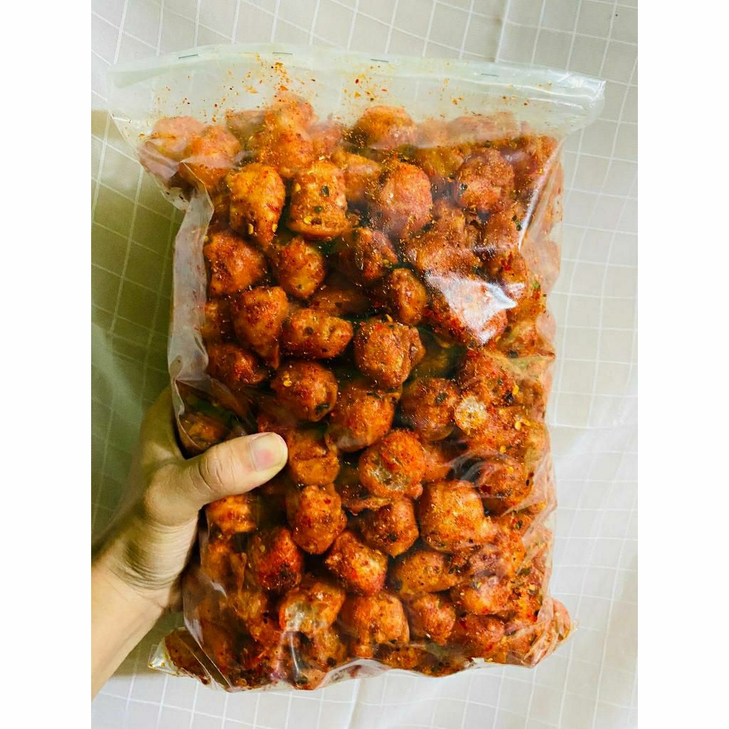 

Siomay mini Kering Pedas Daun Jerruk .