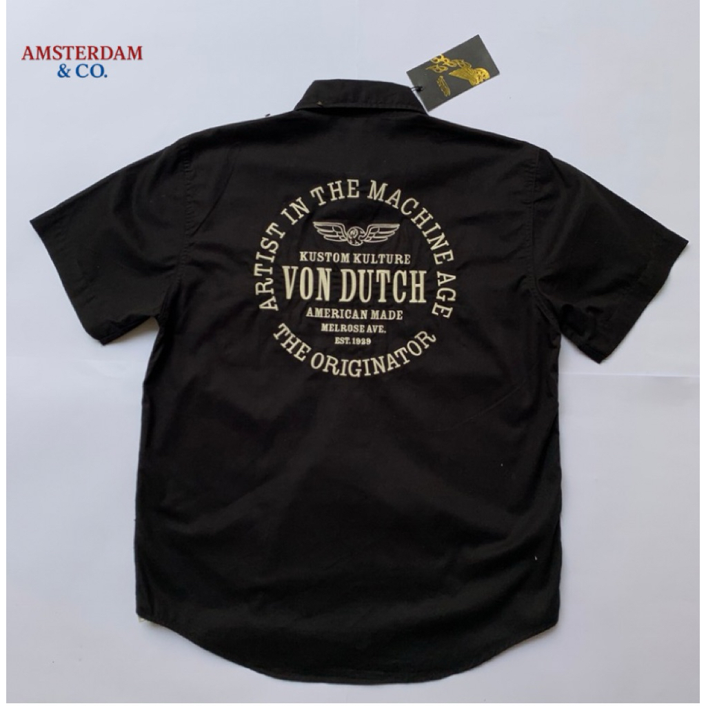 Vondutch Black Workshirt Original Katun Premium Unisex