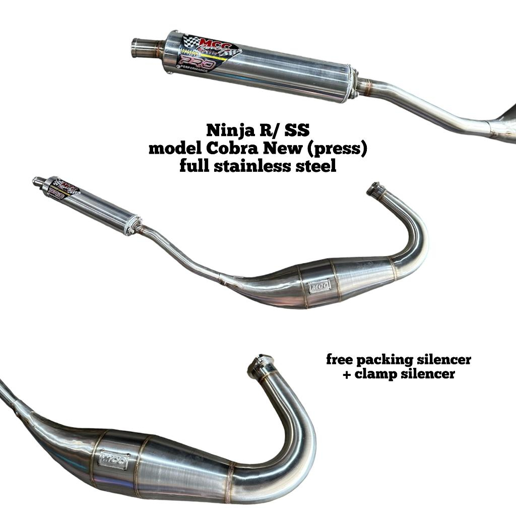 Knalpot MCC Racing Muffler Solo Ninja R/SS Type Cobra New Full Stainless