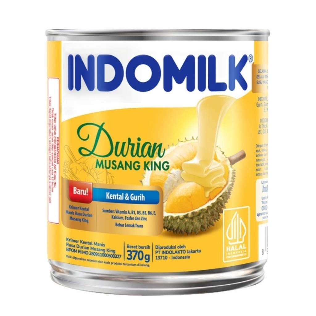 

indomilk Krimer Kental Manis Putih Dan Durian Musang King 370gram