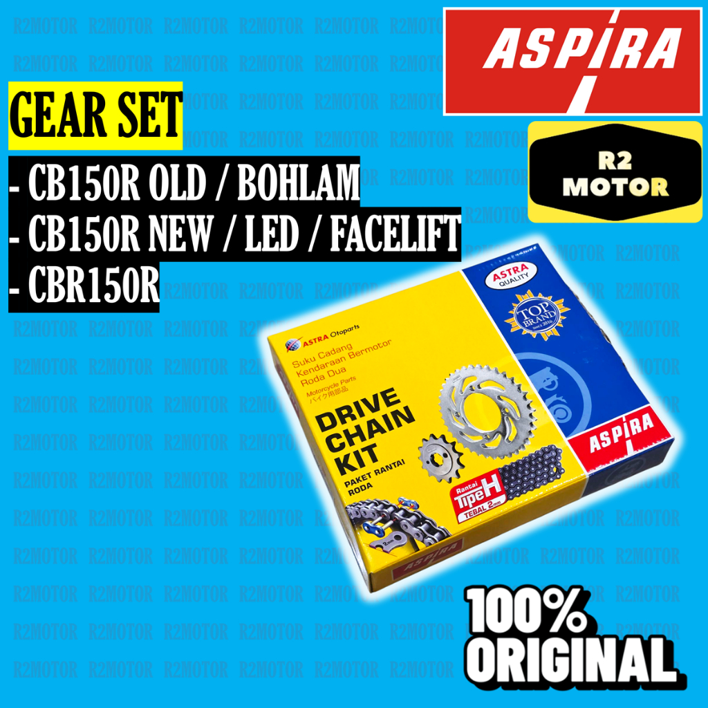 Aspira Gear Ger Gir Set K15 K45 Cb150R Cbr150R Lama Old Baru New Led Facelift Lubang 4 6