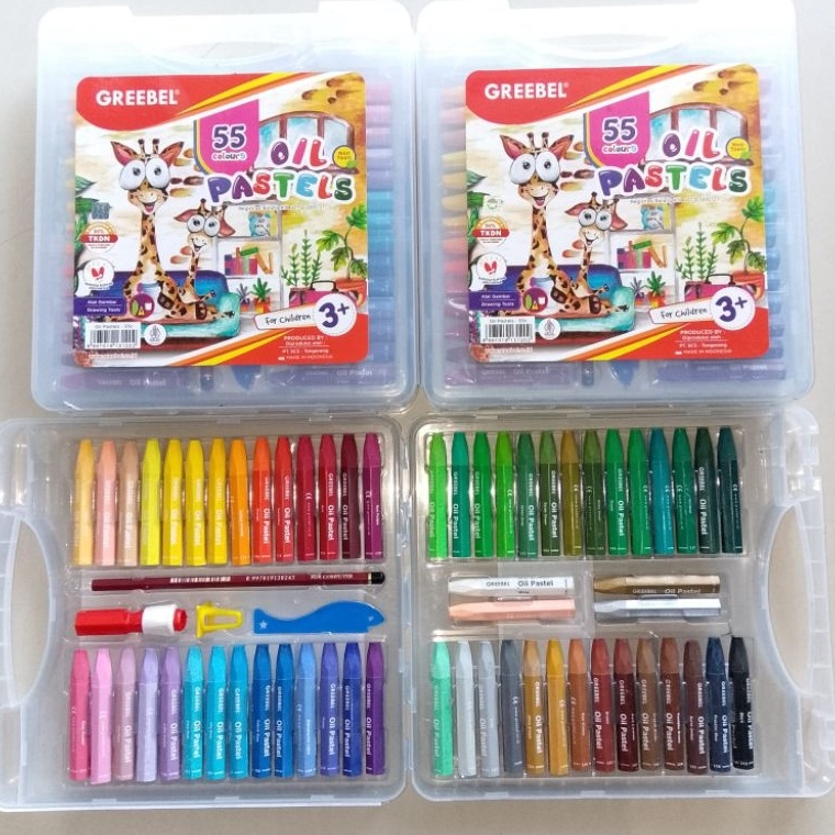 

KODE V28K Crayon Oil Pastel Greebel 55 Warna Set Original