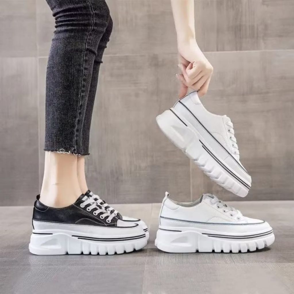 Sepatu Sneakers Wanita Kasual Bertali Kanvas Sepatu Sneakers Wanita Kanvas Kasual Kode Pc