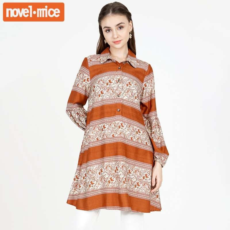 NOVEL MICE ORIGINAL. TUNIK BLOUSE BERKERAH WITH TAG