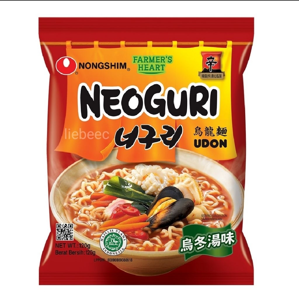 

Neoguri Nongshim Mie Instant Kore 120 gr / Udon 120gr