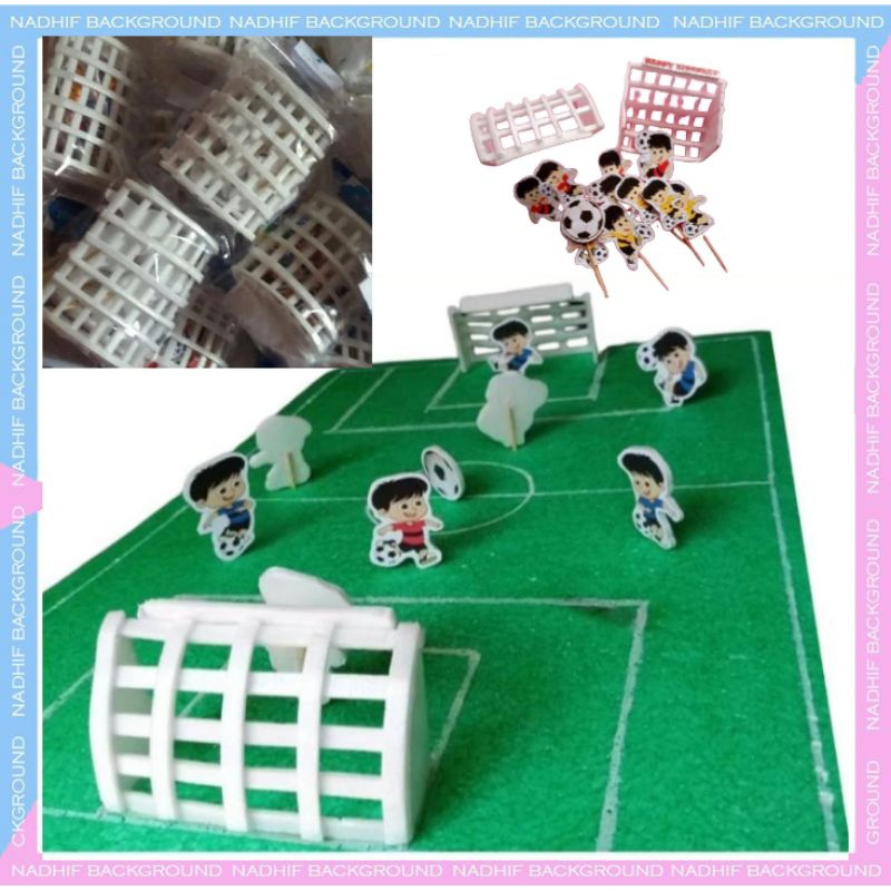 Hiasan GAWANG SEPPAK BOLA Untuk decoras Kue Ulang Tahun Tema Sepak Bola happy Birthday