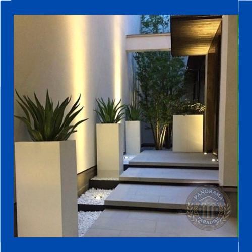 Pot Taman Teraso Model Kotak bahan batu teraso