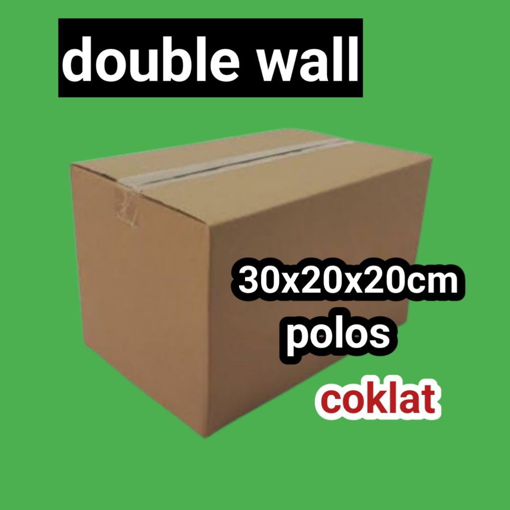 

kardus ukuran 30x20x20cm double wall