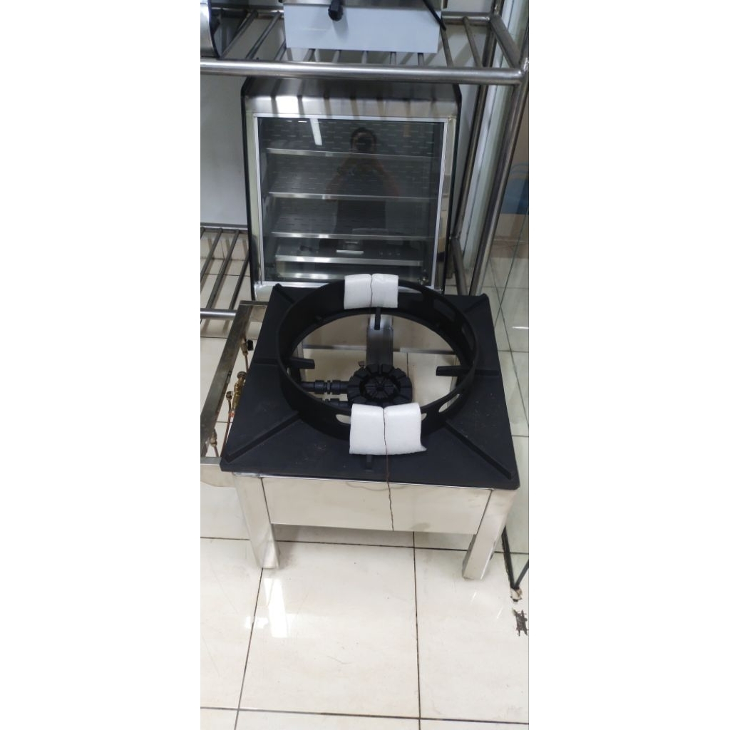 Kompor stockpot gas 1 tungku stainless dan besi kokoh