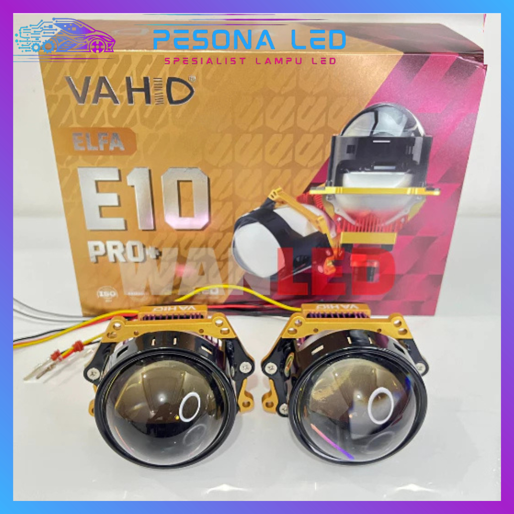 E10 Pro Plus - Lampu BI-LENS  Projector Semi Laser 3 inch 70 Watt | 3.0" LED Projector Headligh Low