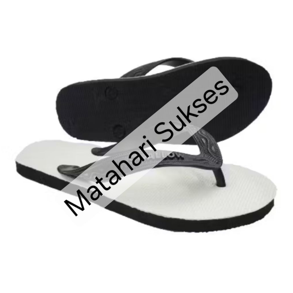 Sandal jepit swallow hitam putih