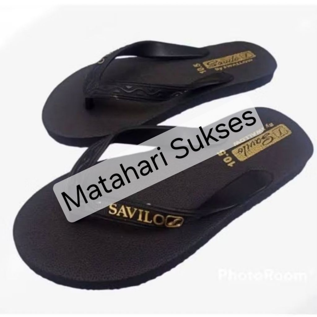 sandal jepit savilo swallow hitam emas
