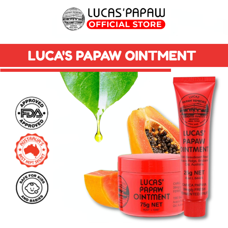 LUCAS PAPAW Ointment 25/75g / Lip Serum / Balm Pelembab Bibir Salep Penghilang Bekas Gigitan Nyamuk 