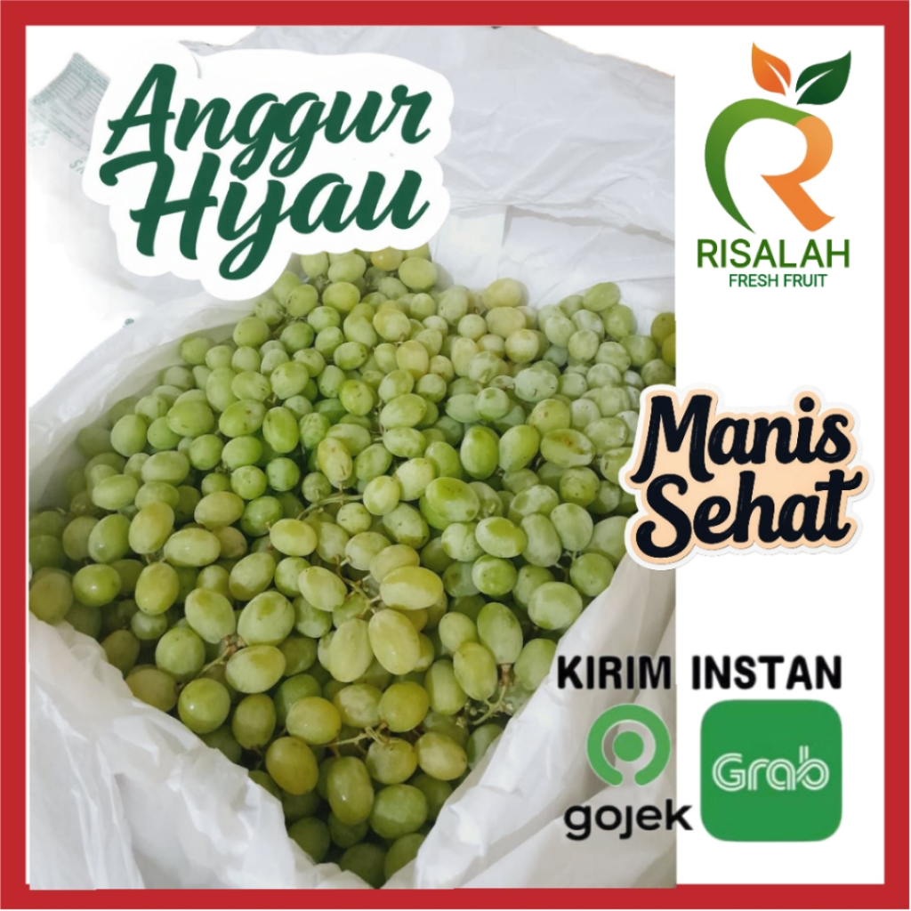 

Anggur Hijau Prenium Vitamin C & K Bost Imun Kulit Glowing & Jantung Sehat Fresh Import