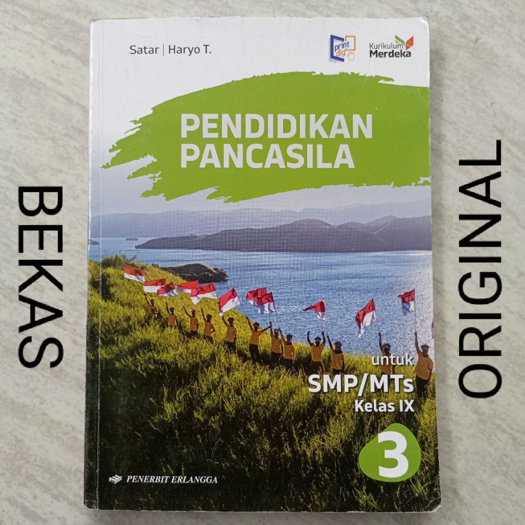 ( BUKU BEKAS ) ( ORIGINAL ) PPKN PKN Pendidikan Pancasila Kelas 9 IX 3 III SMP MTS Penerbit Erlangga
